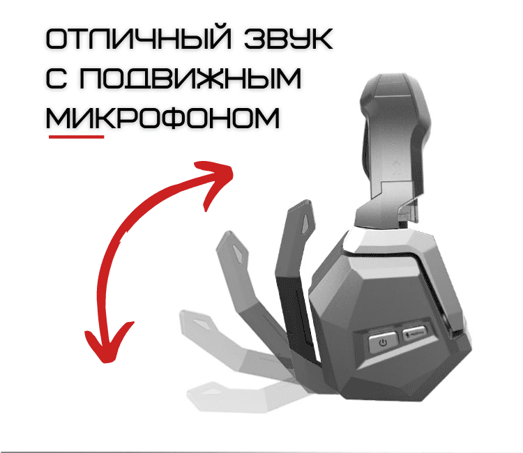 Беспроводные Игровые Наушники С поворотным Микрофоном